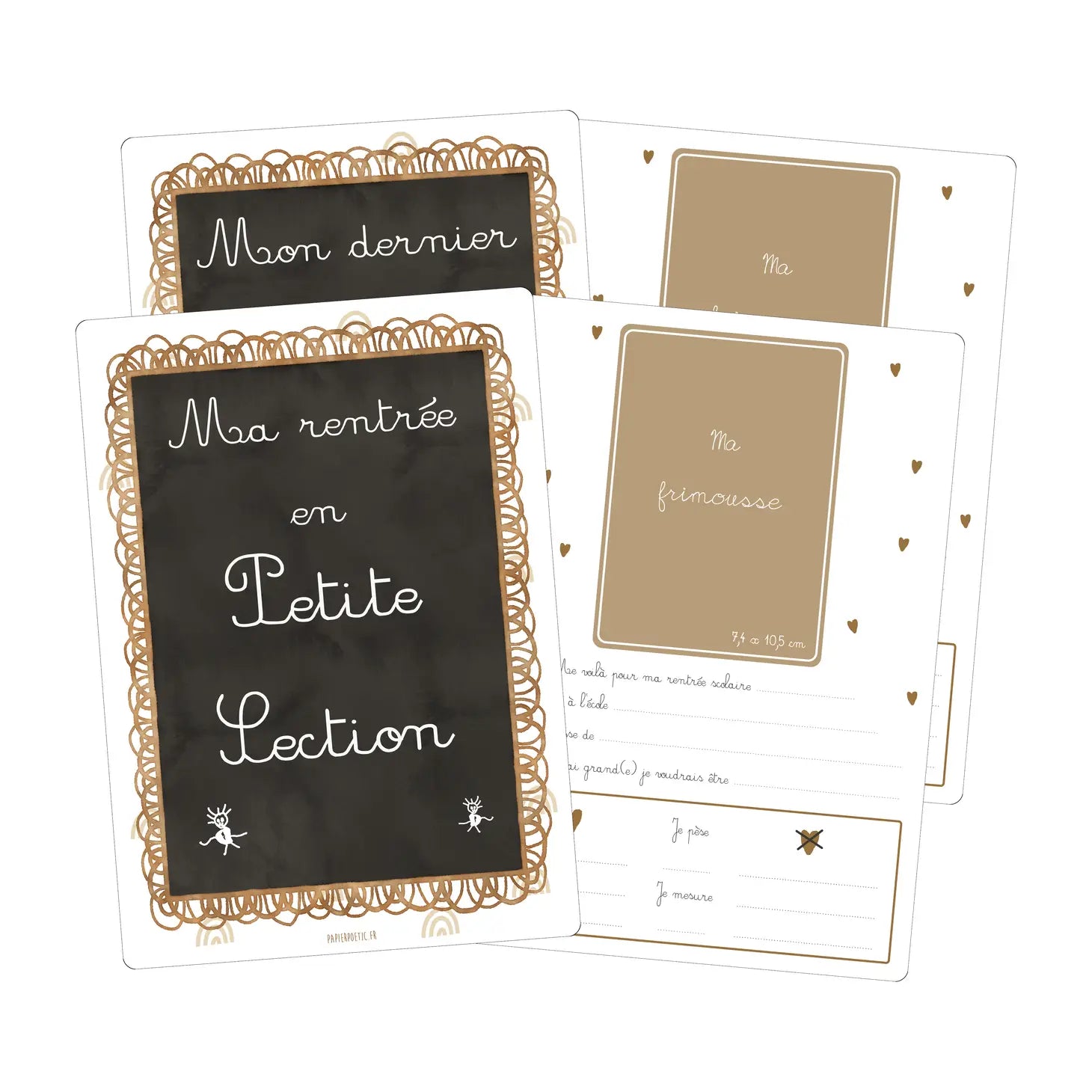 Cartes Souvenirs École Maternelle "Tableau" 3