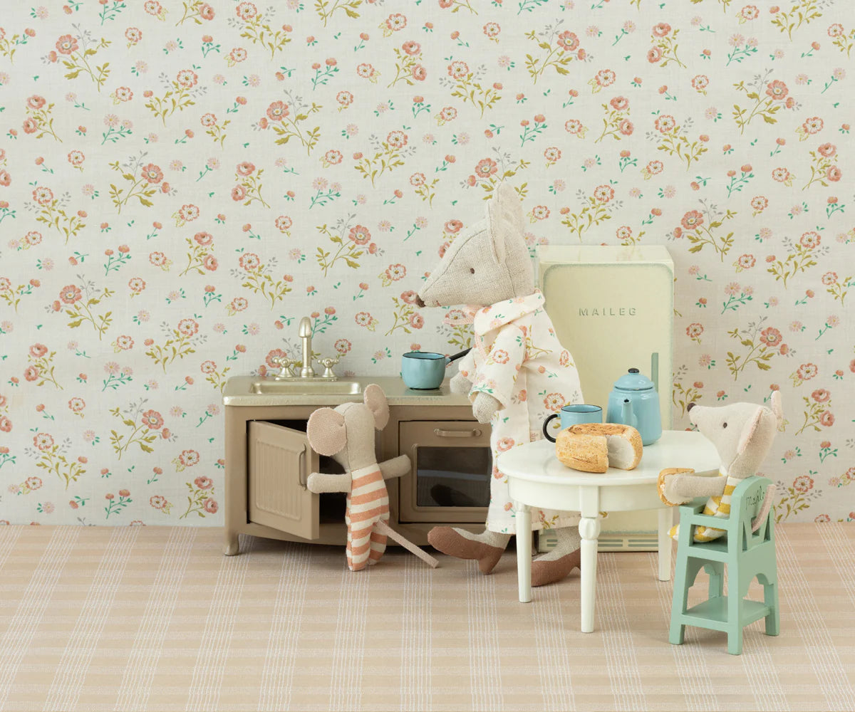 Maileg : Chaise haute, Souris - Menthe 2