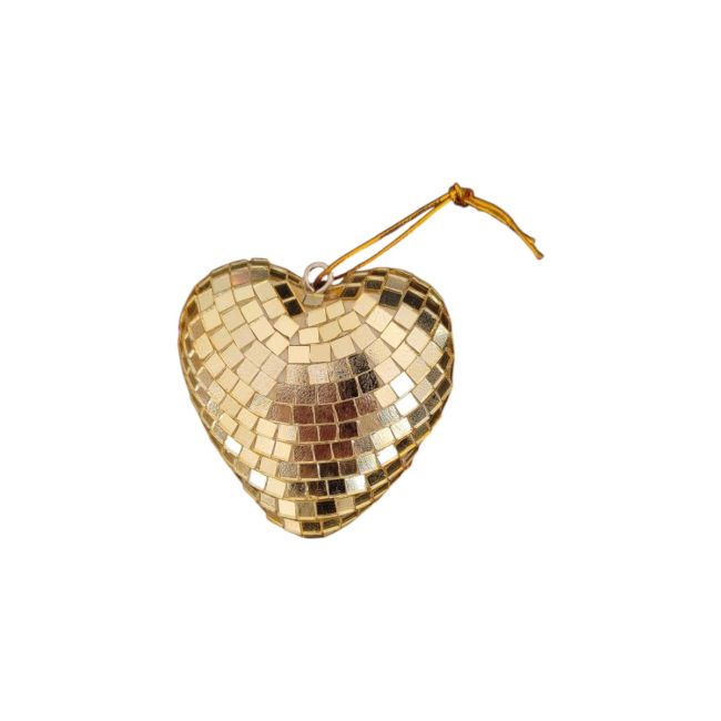 Suspension Coeur à facettes dorées 💛