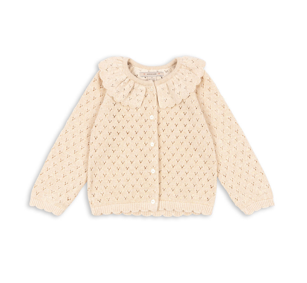 Cardigan à col avec fil en lurex doré Holiday — 9 mois