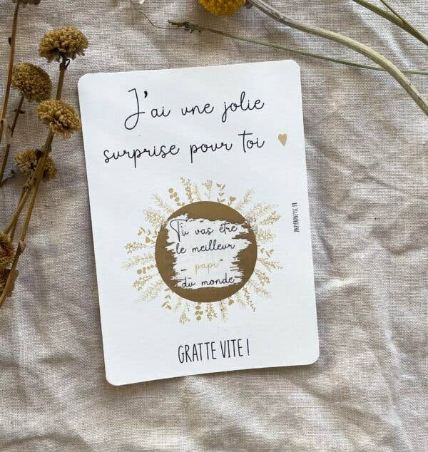 Carte à gratter “papi” 3