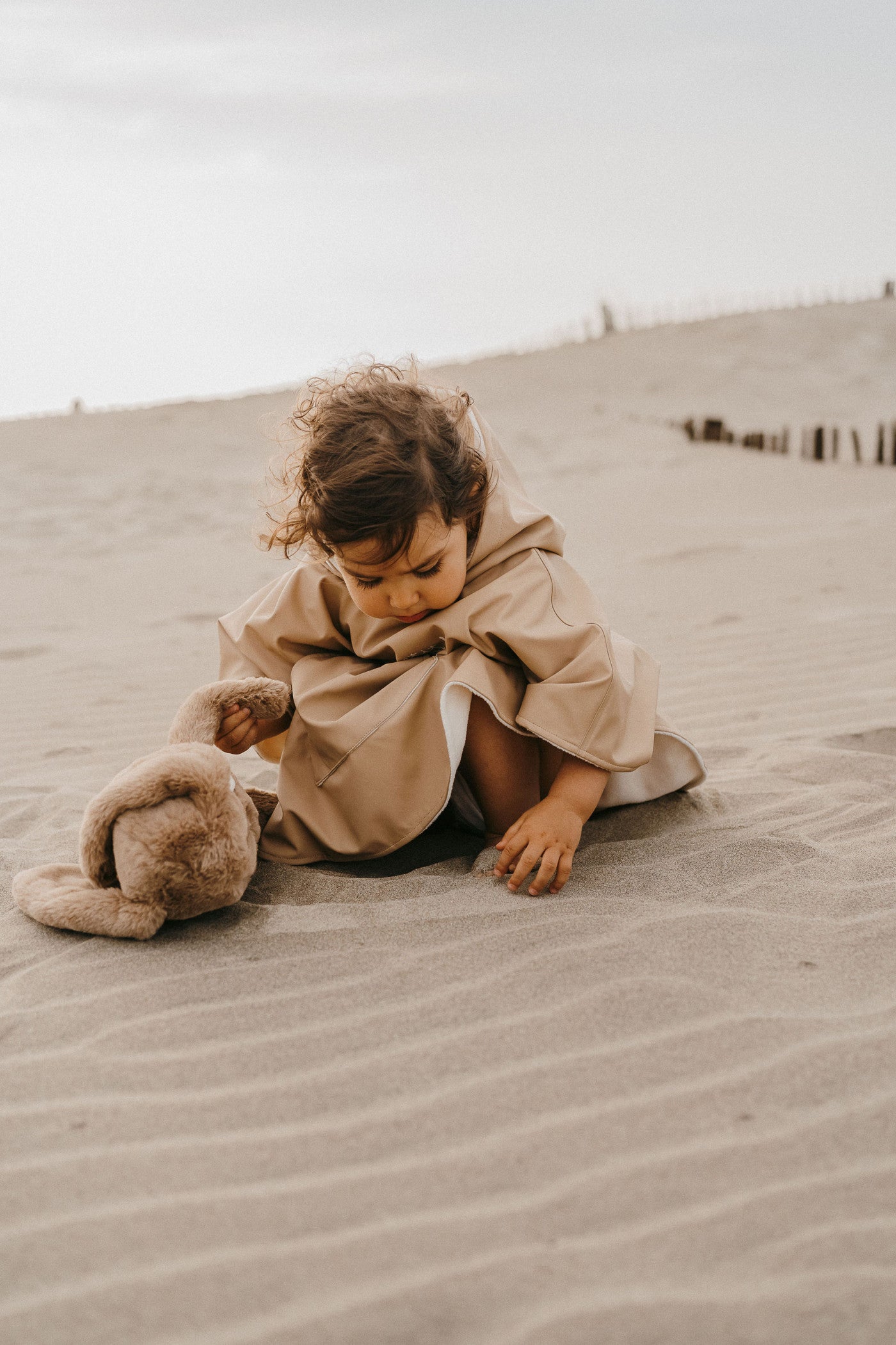 Cape de pluie enfant 2-4 ans camel 3
