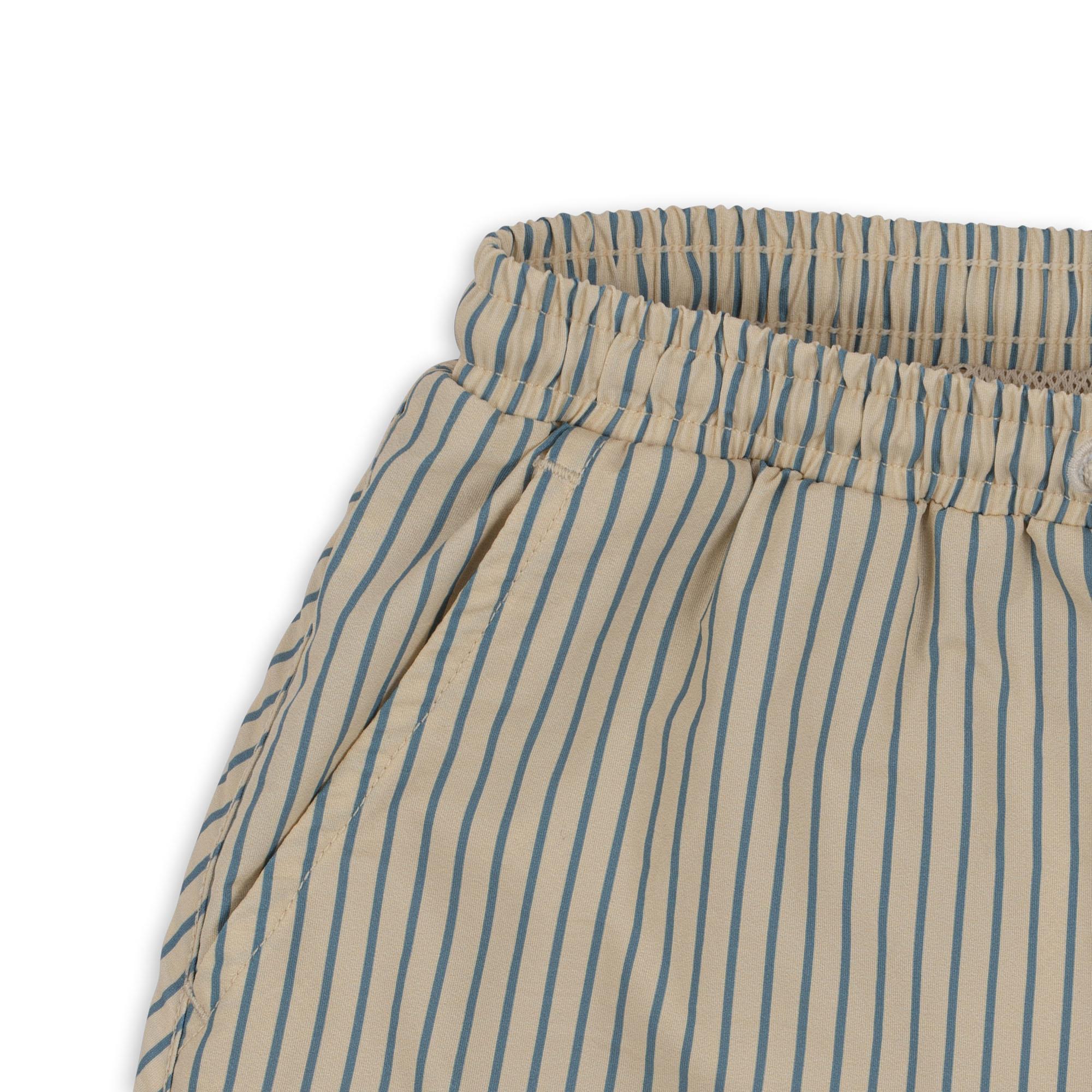 Short de bain à rayures bleu 2