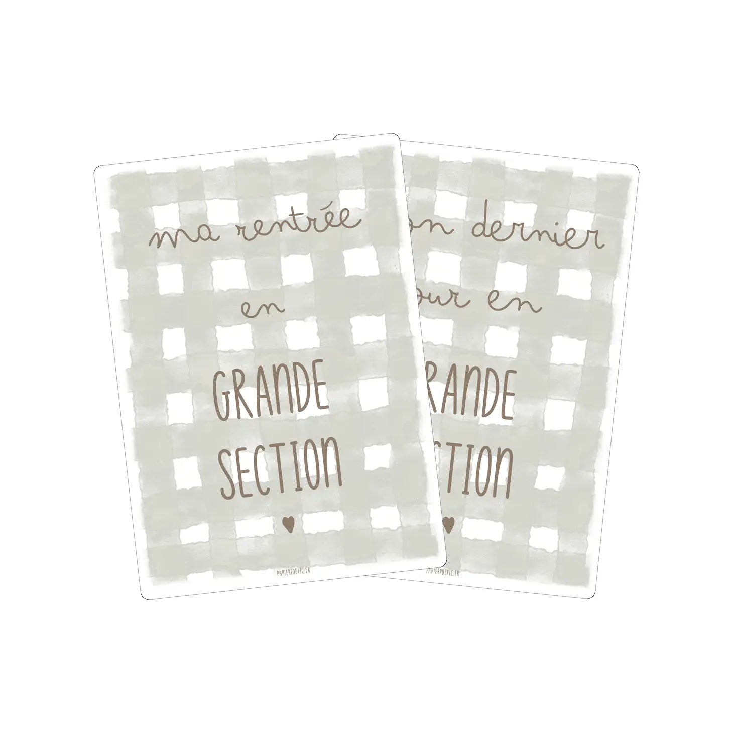 Cartes Souvenirs École Maternelle "Vichy" 2