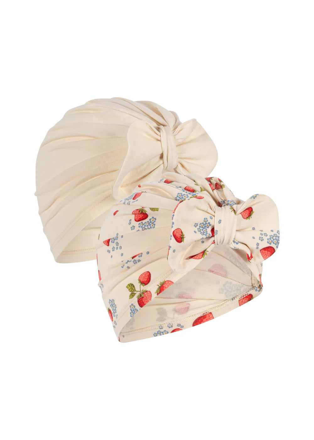 Turban Bambi basic fleurs rouge — 0/3 mois