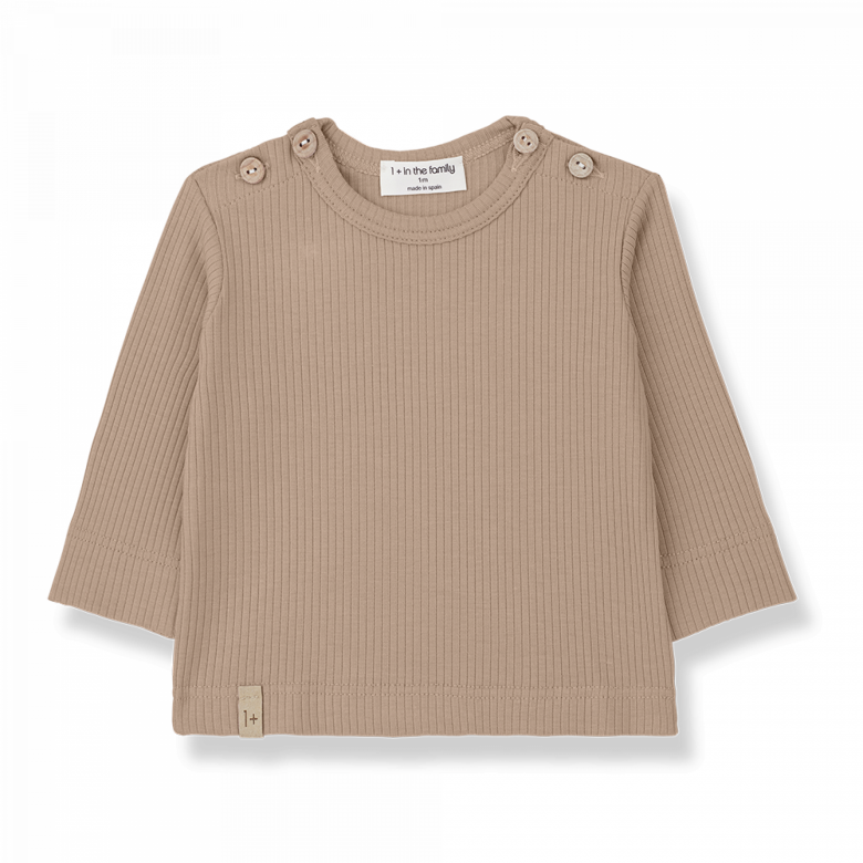 Tee-shirt Mica côtelé Clay — 6 mois