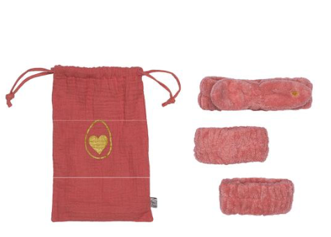 Set bandeau de soins + manchons avec pochon — terracotta