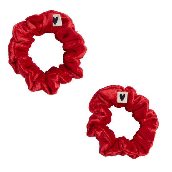 Petits chouchous en velours (lot de 2) — Velours rouge