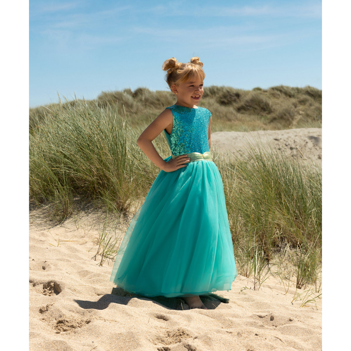 Robe de Princesse Joséphine turquoise 2