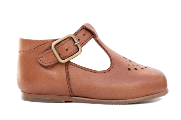 Poppée : Chaussures salomé Milton Savana whisky cuir à boucle 2