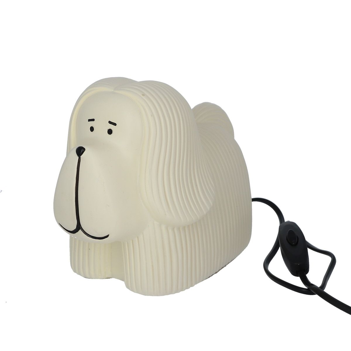 Lampe chien skye terrier blanc 4