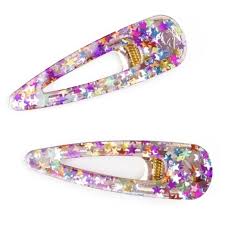Barrettes en résine x2 — Violette