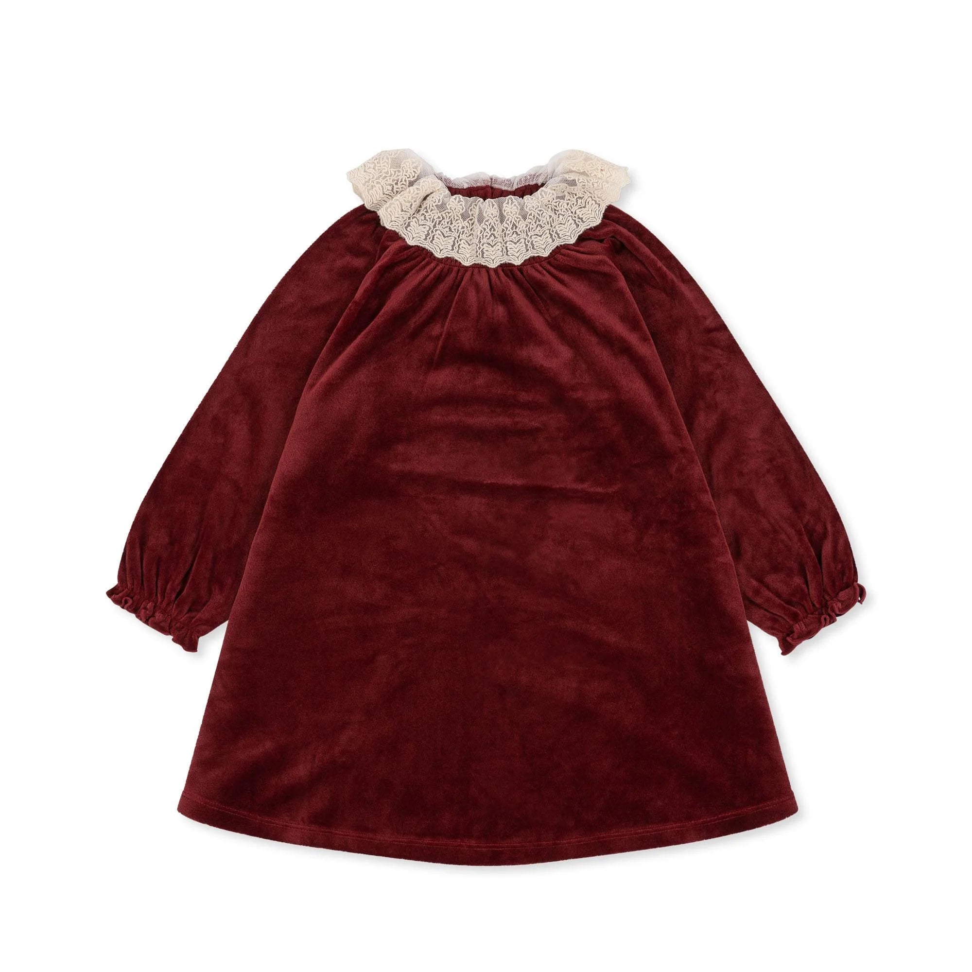 Robe venola Konges Slojd Velours rouge — 18 mois