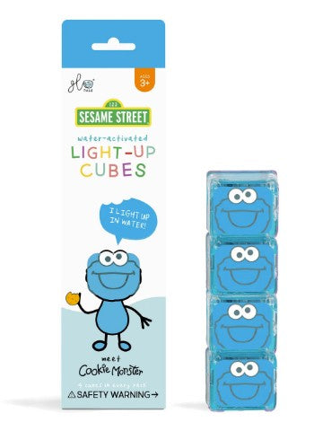 Cubes lumineux pour le bain Cookie Monster Bleu
