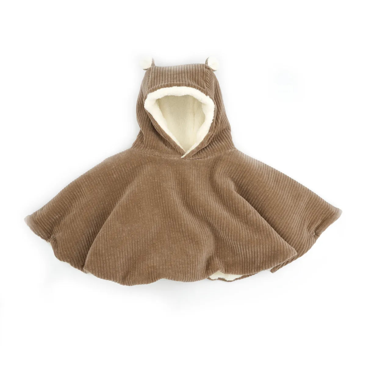 Poncho bébé teddy taupe 3