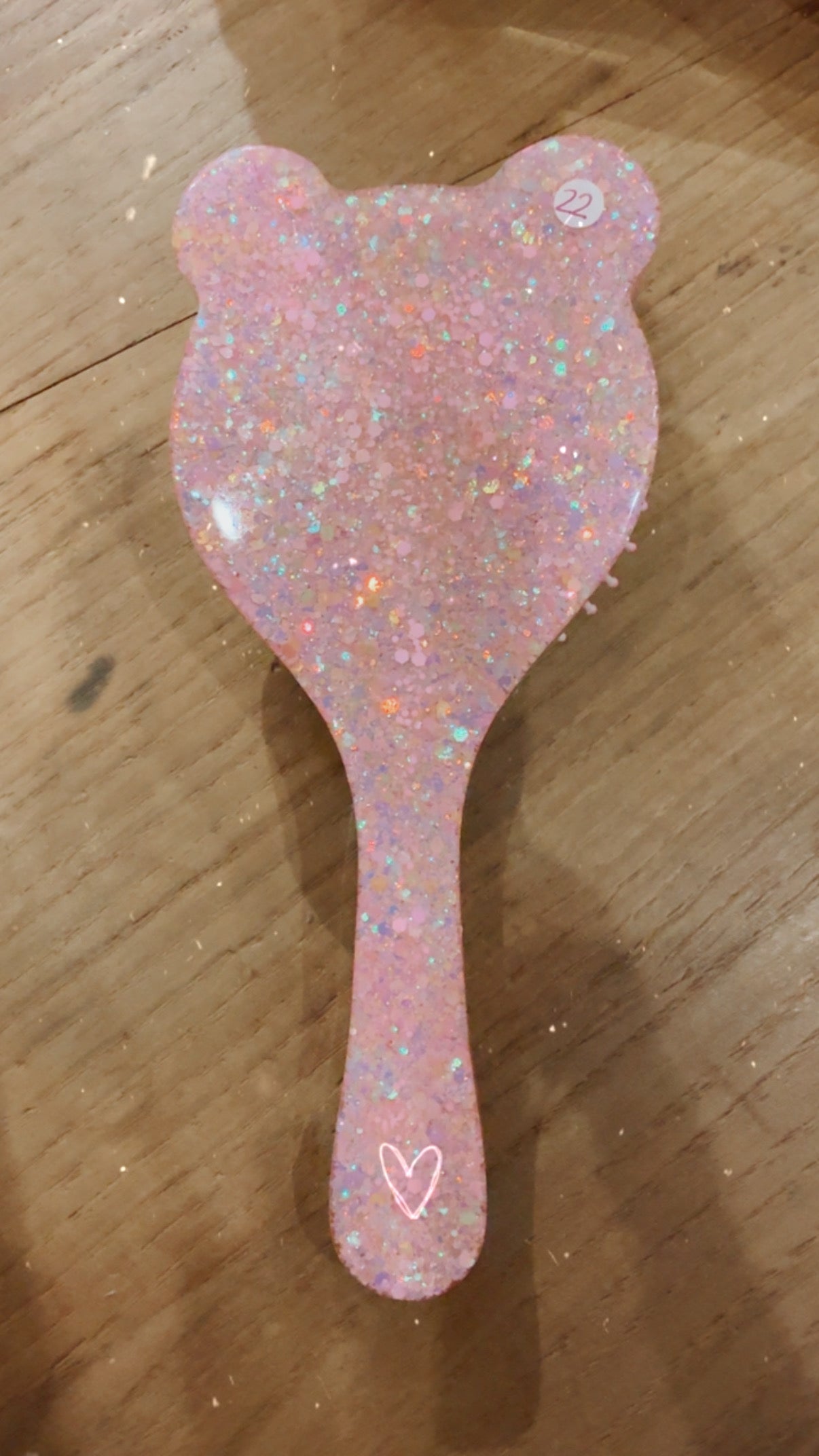 Petite Brosse à cheveux — Ours Rose