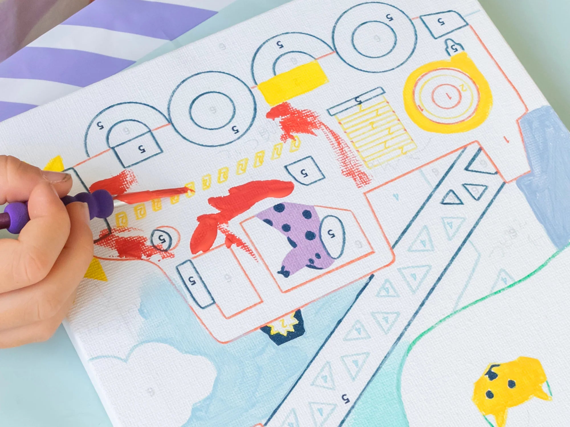 Kit Petit Pinceau Kids peinture à l’eau au N° 5