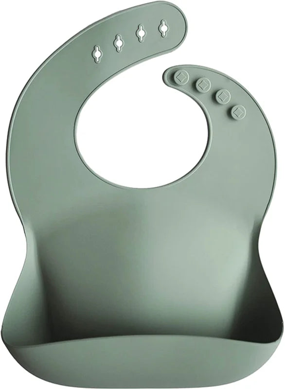Bavoir en silicone Mushie — Vert