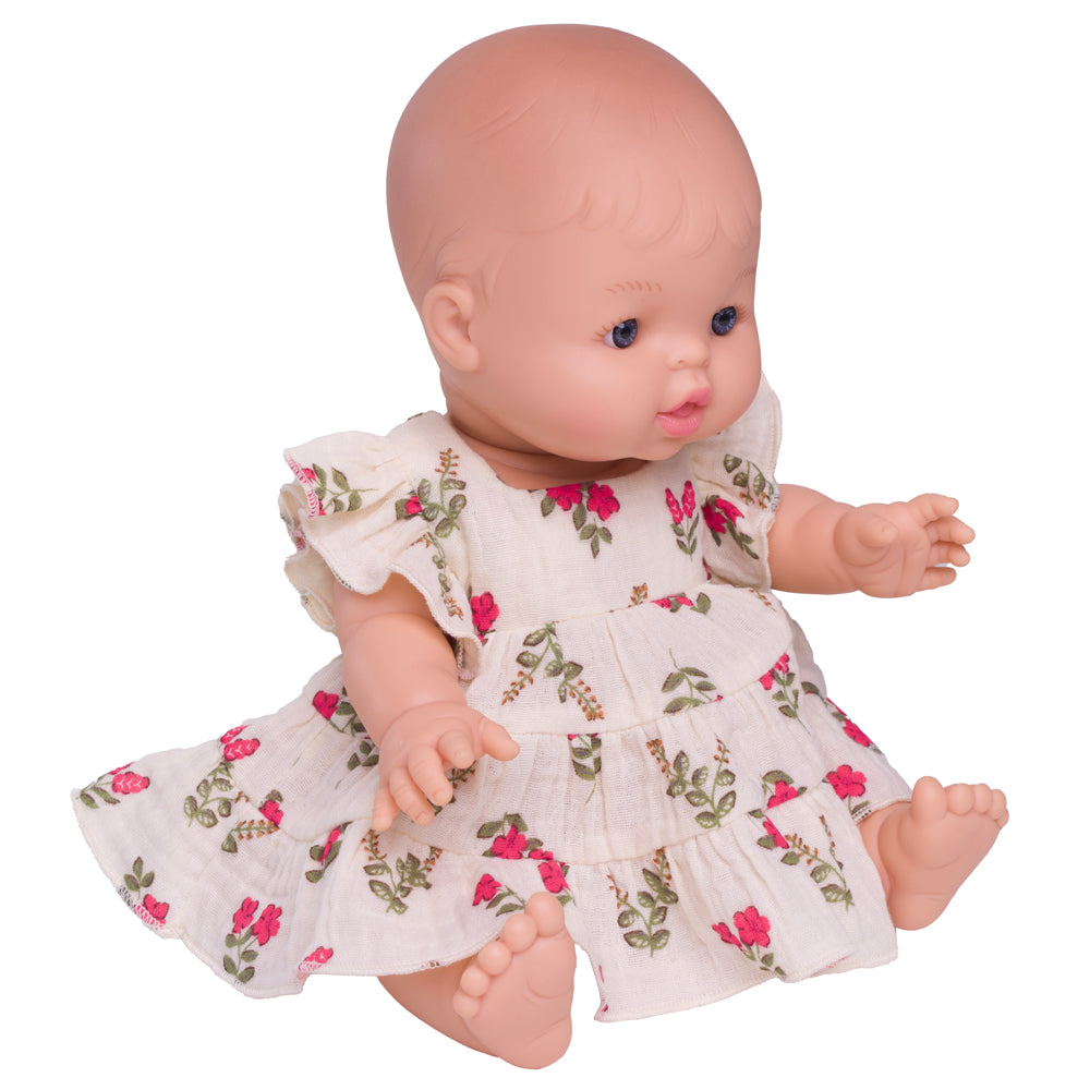 Robe pour poupée en gaze de coton liberty 2