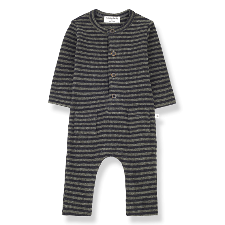 Combinaison Timot jersey Olive — 3 mois