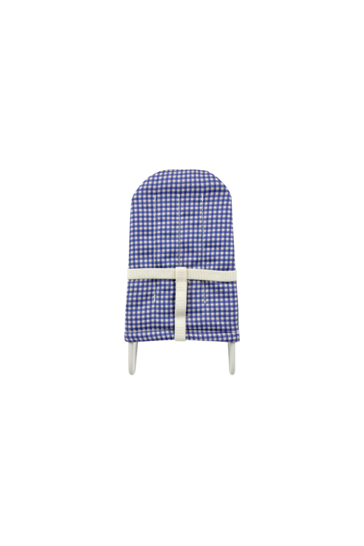 Transat Vichy bleu pour bébé Gommu pocket 2