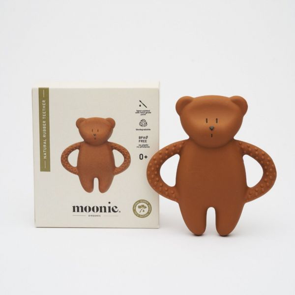 Ourson de dentition en caoutchouc naturel caramel