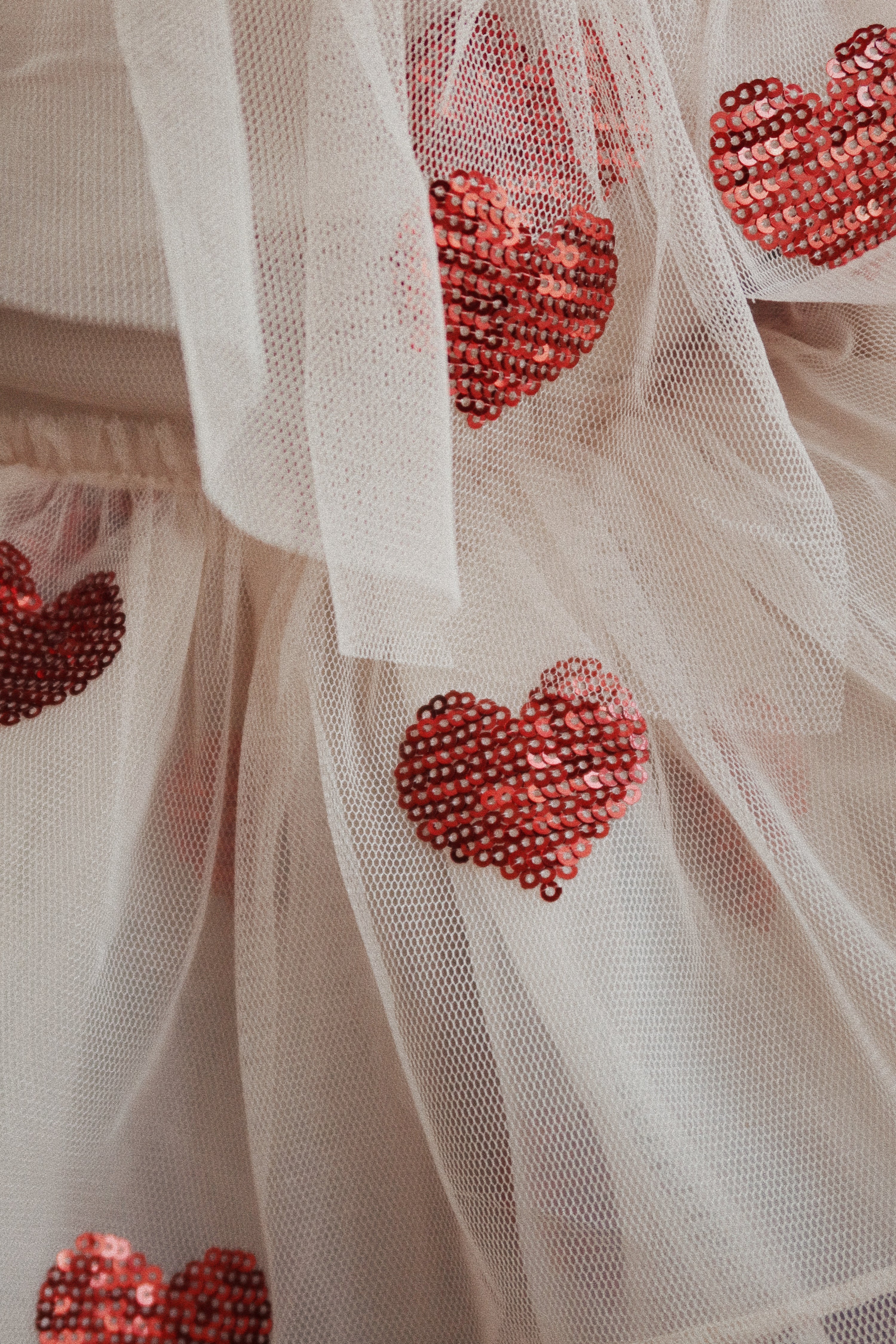 Yvonne robe fée - coeur sequins rouge 6
