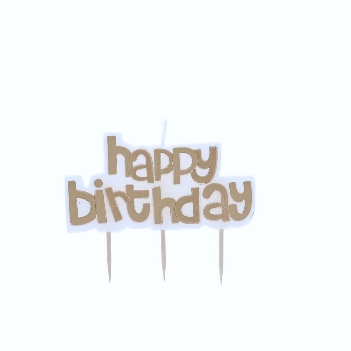 Bougie Happy birthday dorée