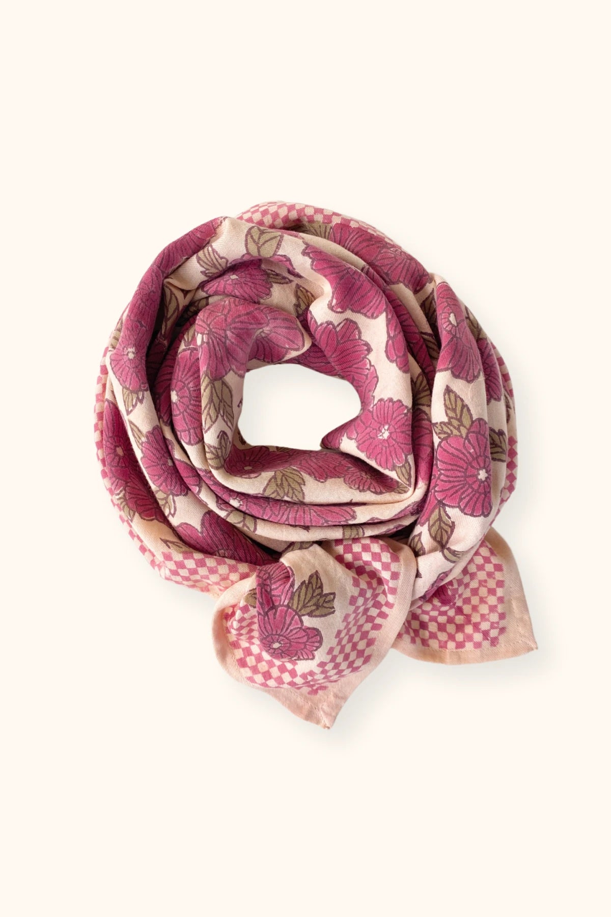 Big Foulard Latika "Bloom" Macadamia 2