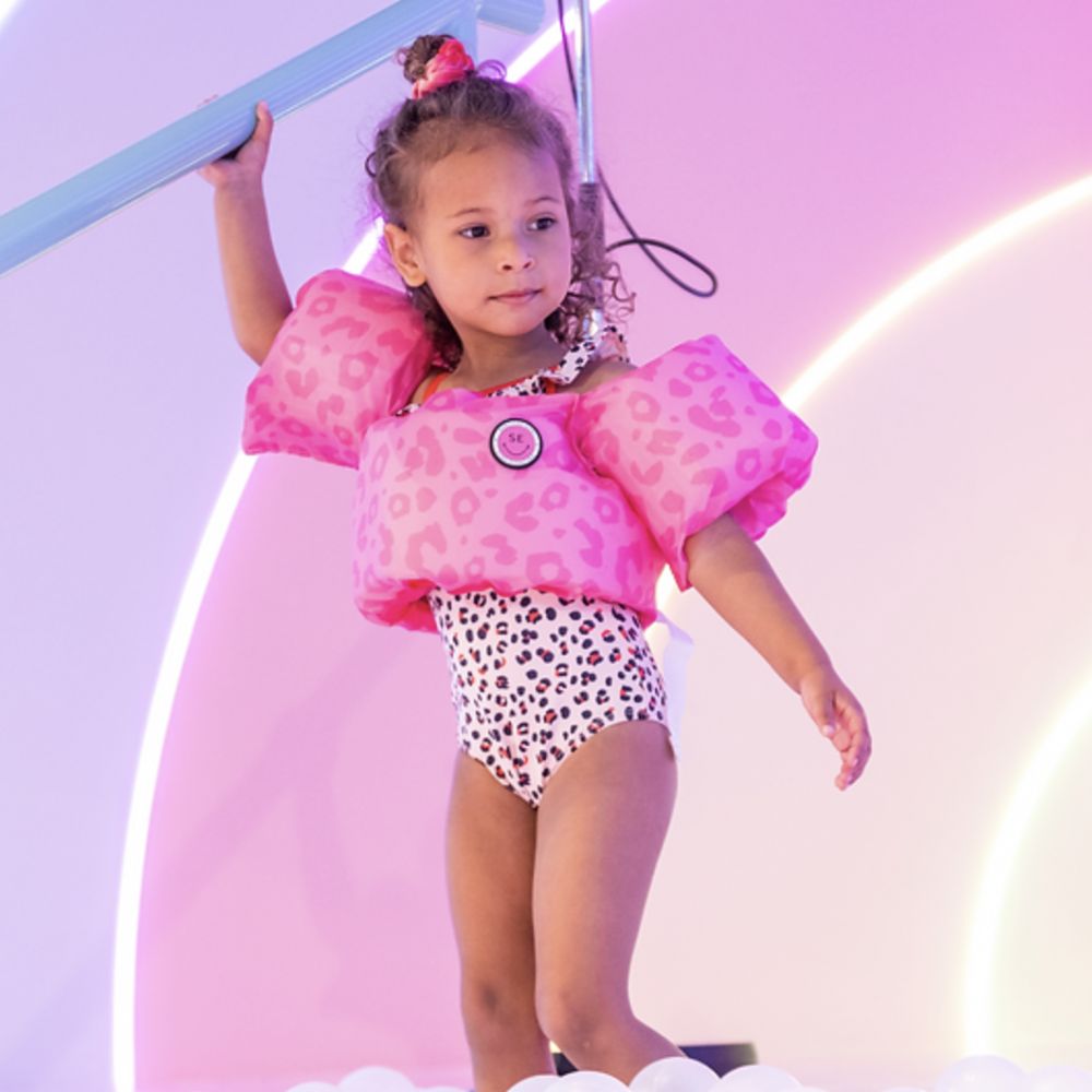 Gilet de natation rose 2-6 ans