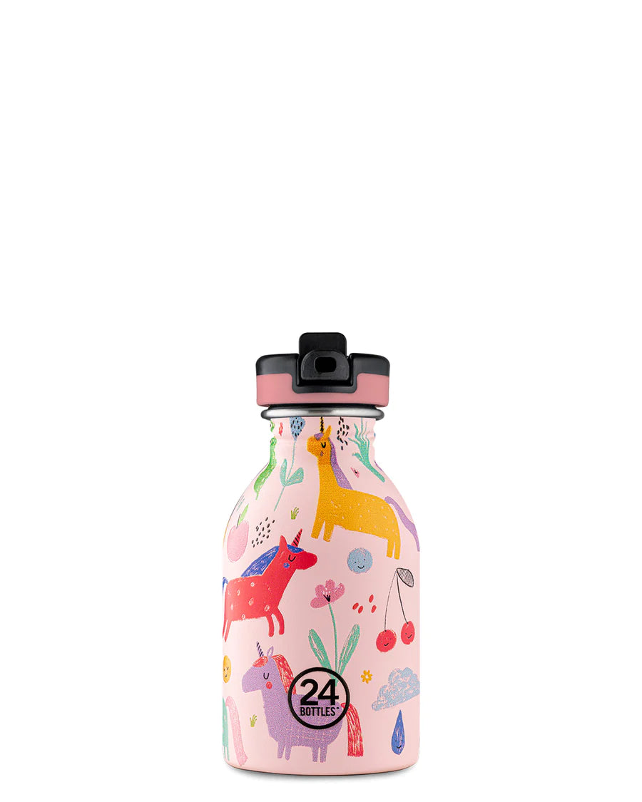 Gourde enfant avec bouchon sport 250 ml — Licornes