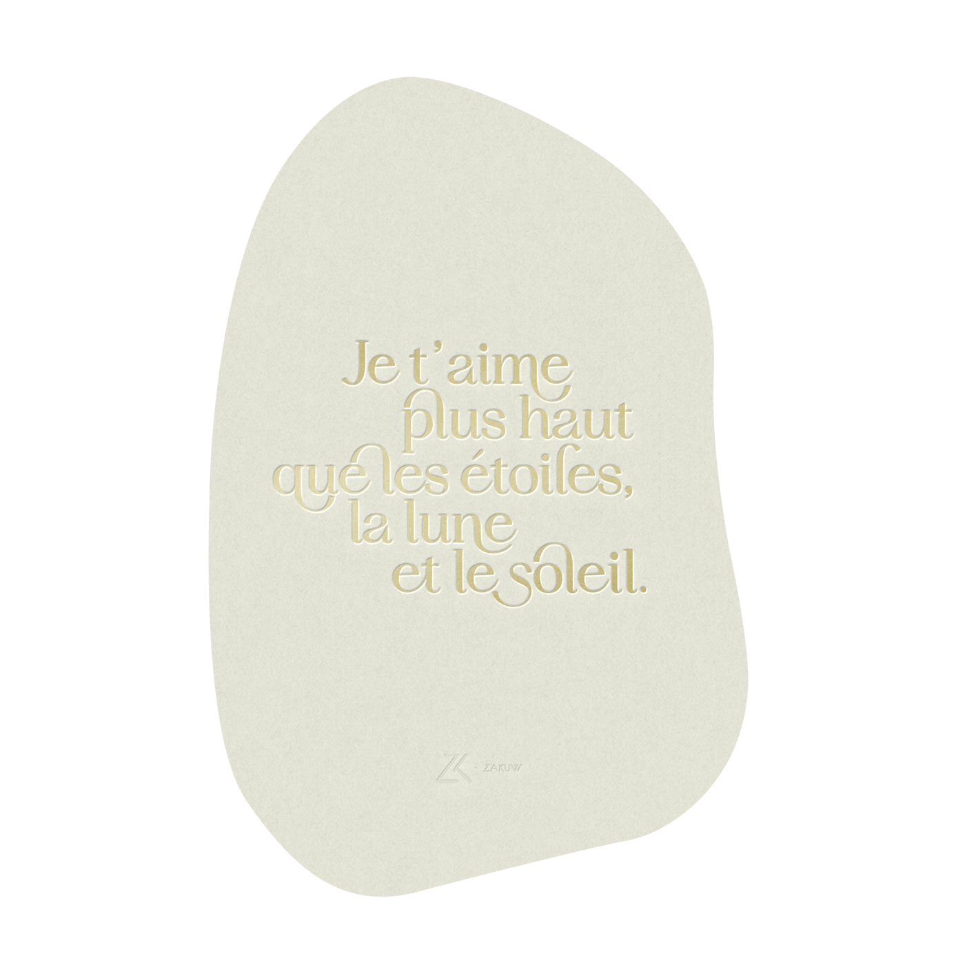 Carte postale Galet avec enveloppe 3