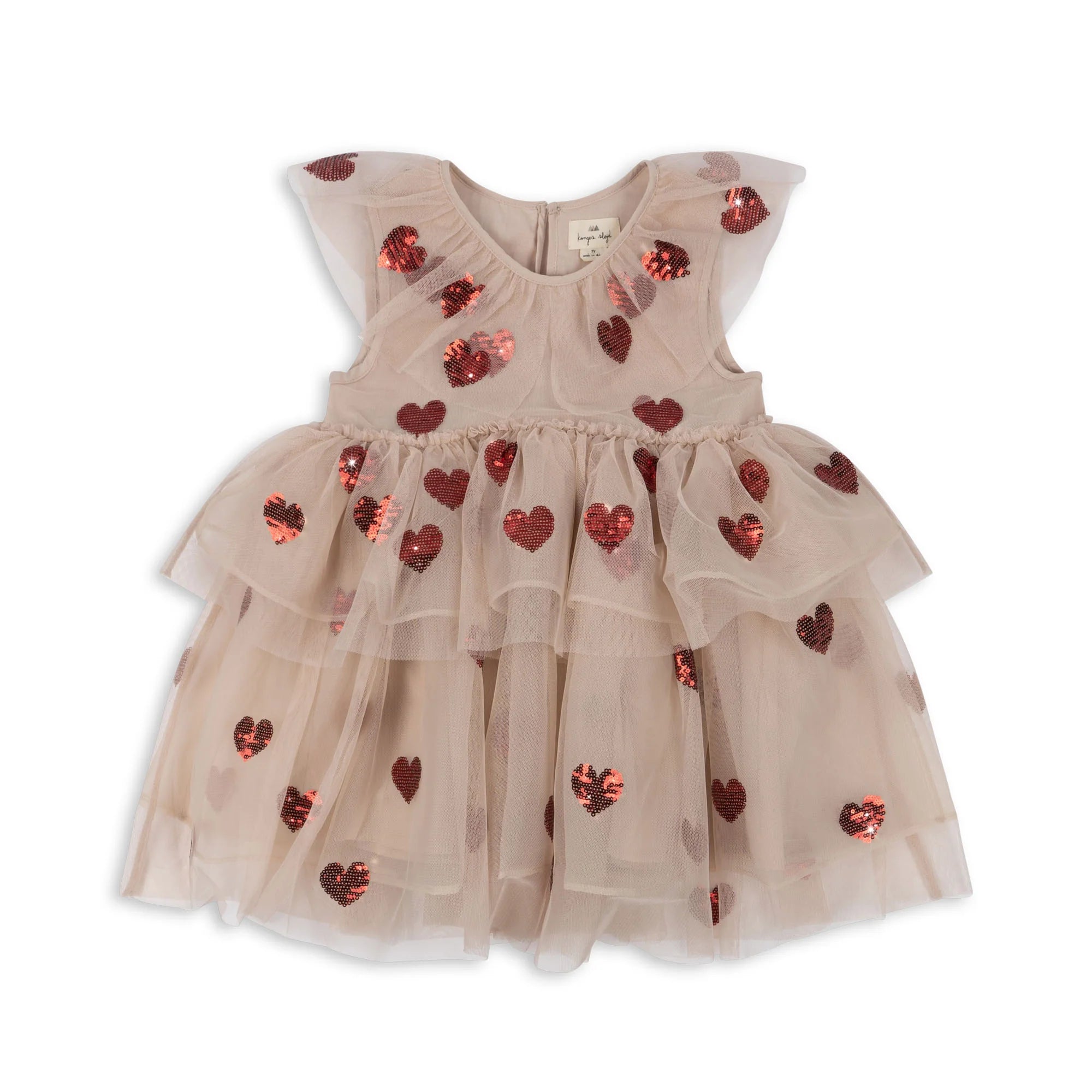 Yvonne robe fée - coeur sequins rouge 13
