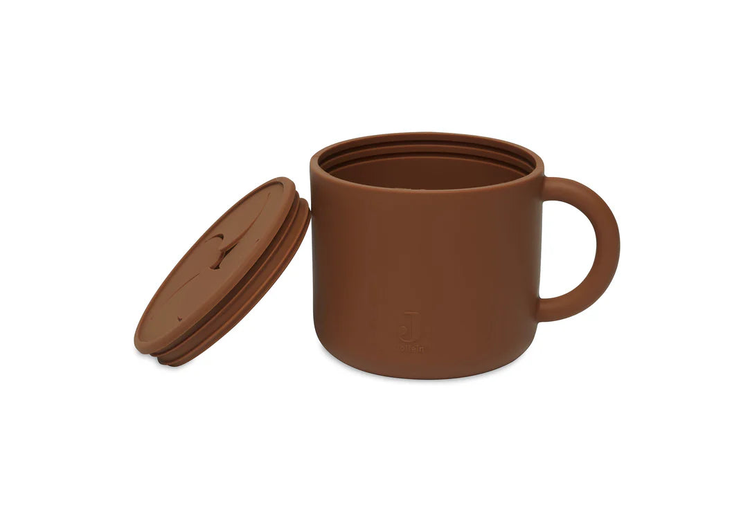 Gobelet à goûter avec couvercle en silicone — bleu-4