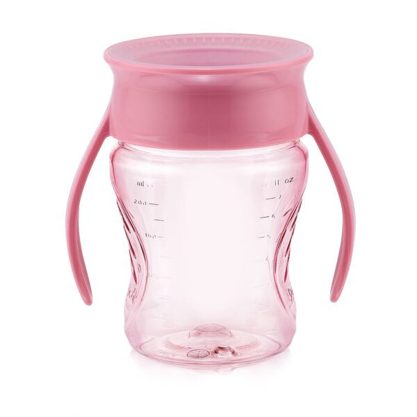 Tasse d’apprentissage bébé 360° anti-renversement — rose-clair