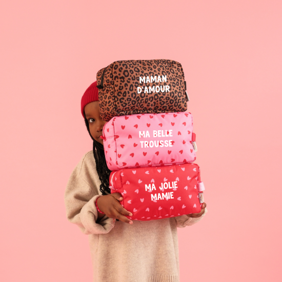 Trousse de toilette coeurs ❤️💛🤎 2