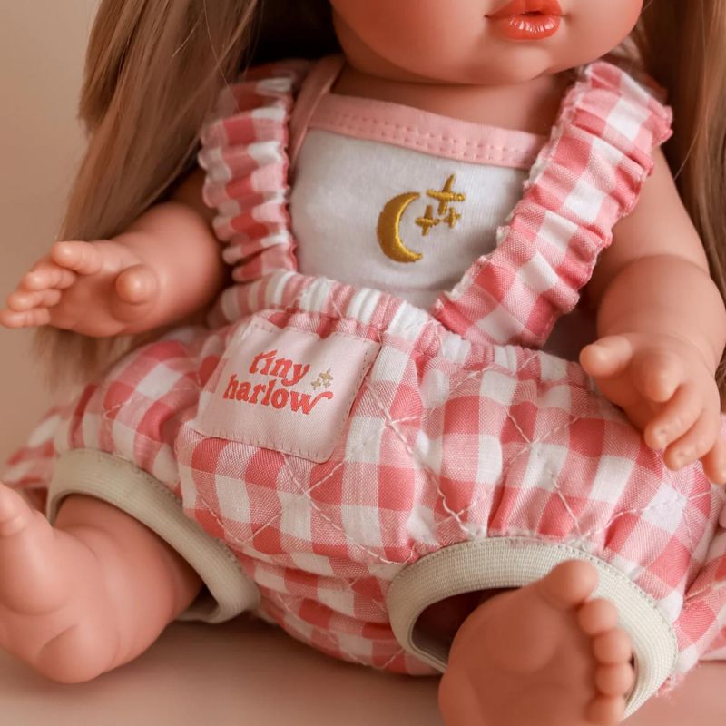 Porte bébé pour poupée Vichy Rose 4