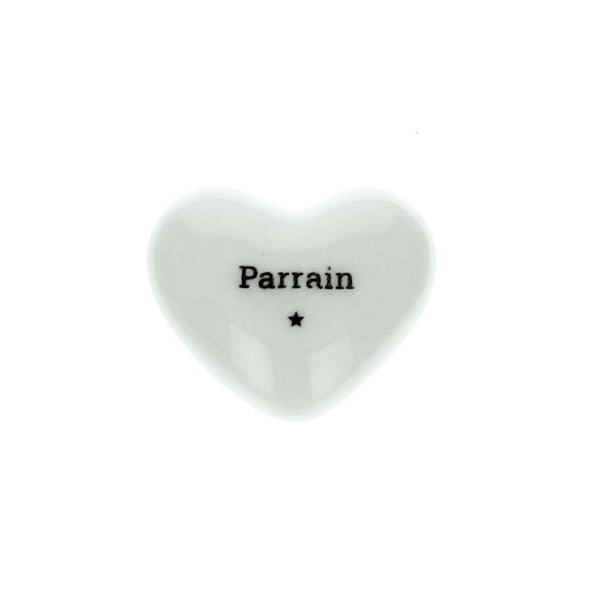 Coeur porcelaine "Parrain" 2