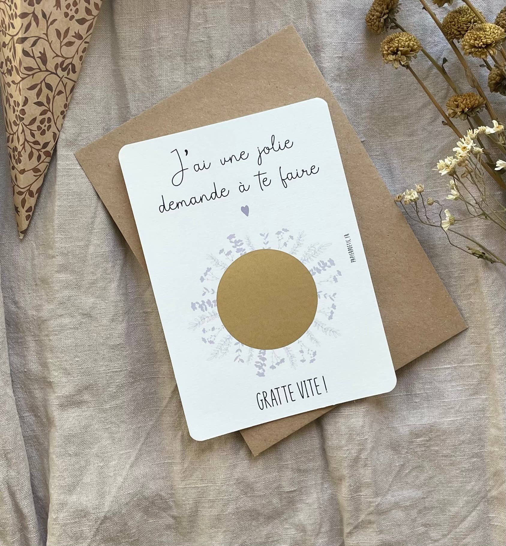 Carte à gratter “marraine” 2