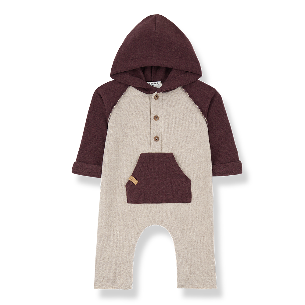 Combinaison LUDVIG beige & bordeaux — 6 mois