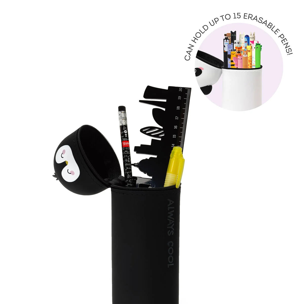 Trousse en silicone 2-en-1 Kawaii Pingouin 2