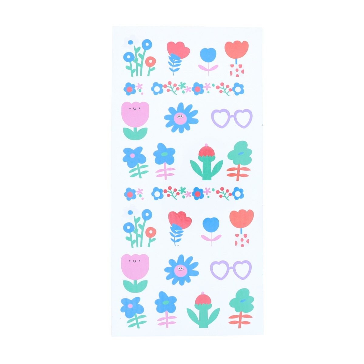 Set de 2 planches de tatouages temporaires "Fleurs" 2