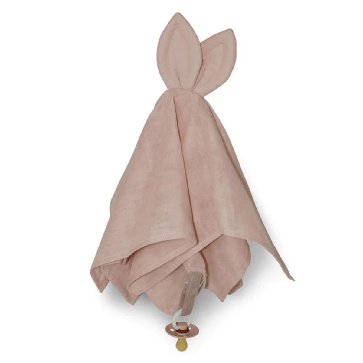 Doudou oreilles avec attache tétine — Misty Rose