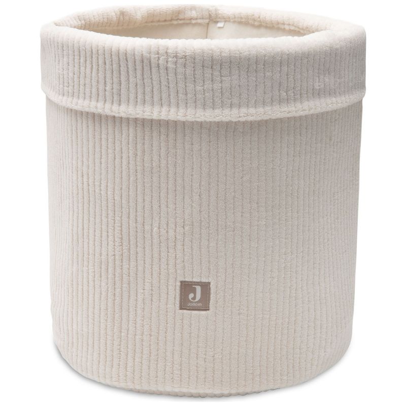 Panier de rangement en velours côtelé 35x30cm — avoine