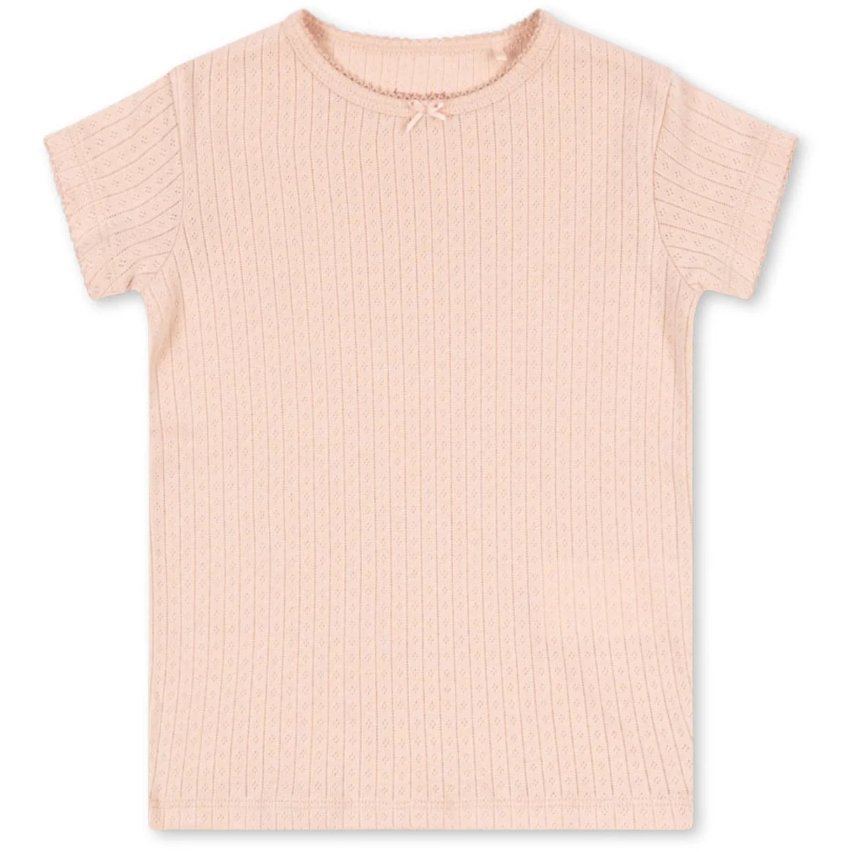 Tee-shirt rose Gots en pointelle — 18 mois