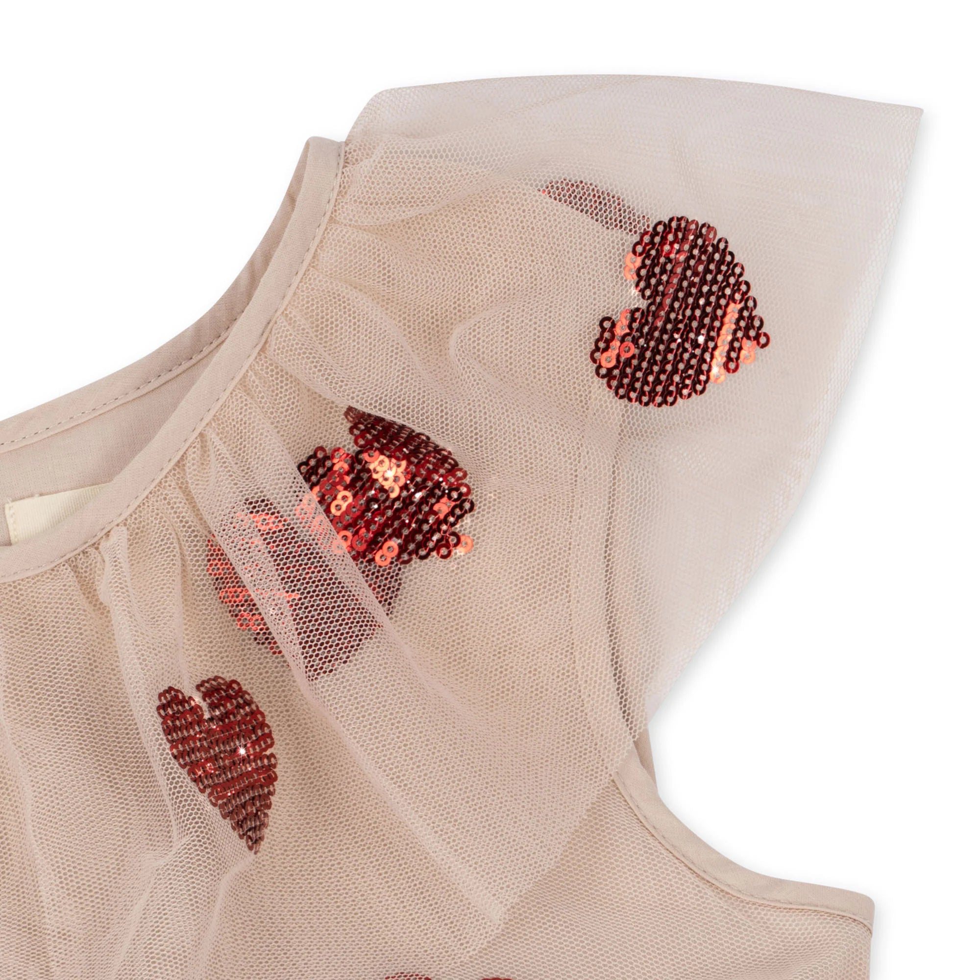 Yvonne robe fée - coeur sequins rouge 9