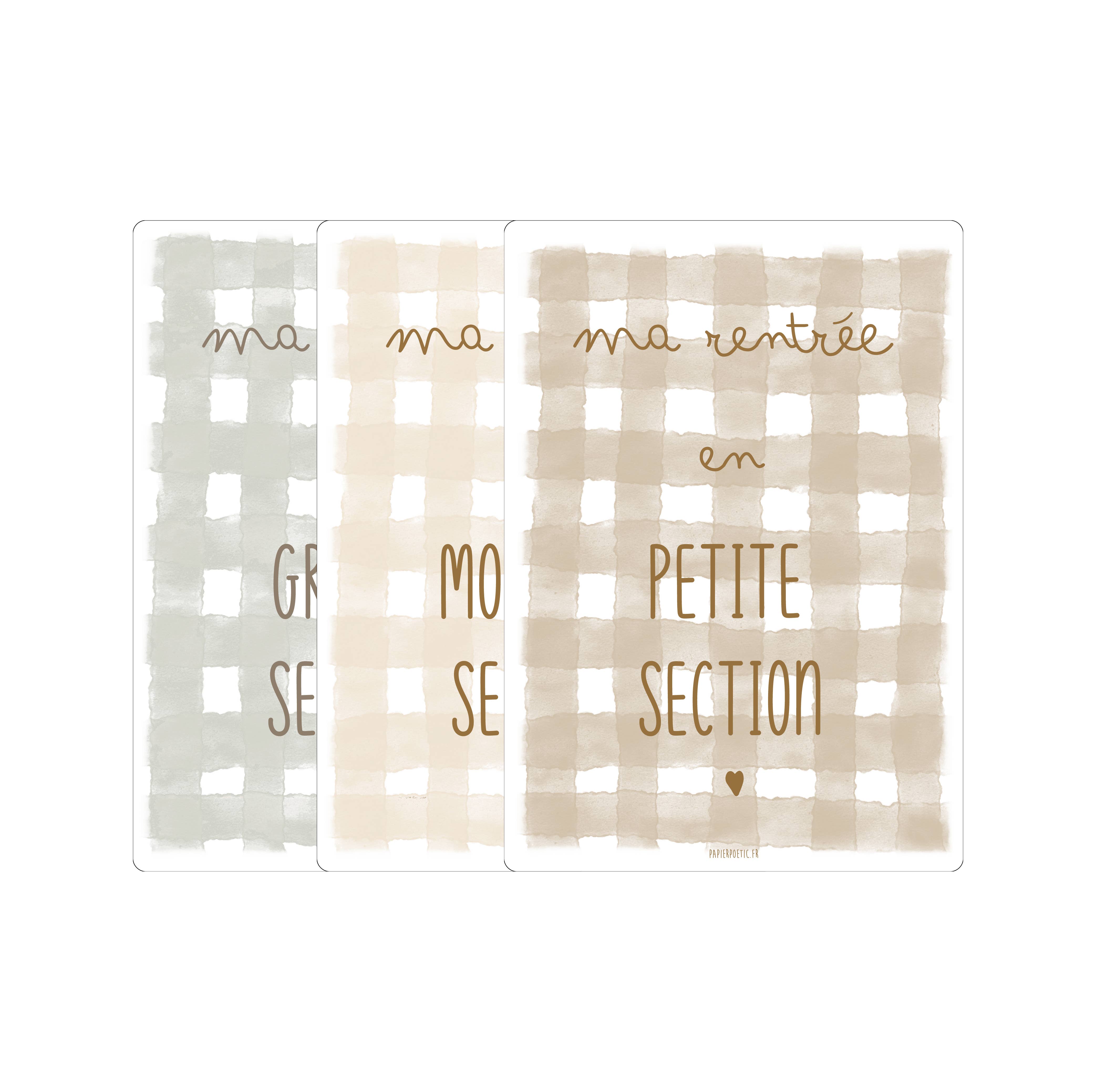 Cartes Souvenirs École Maternelle "Vichy" — Duo PS