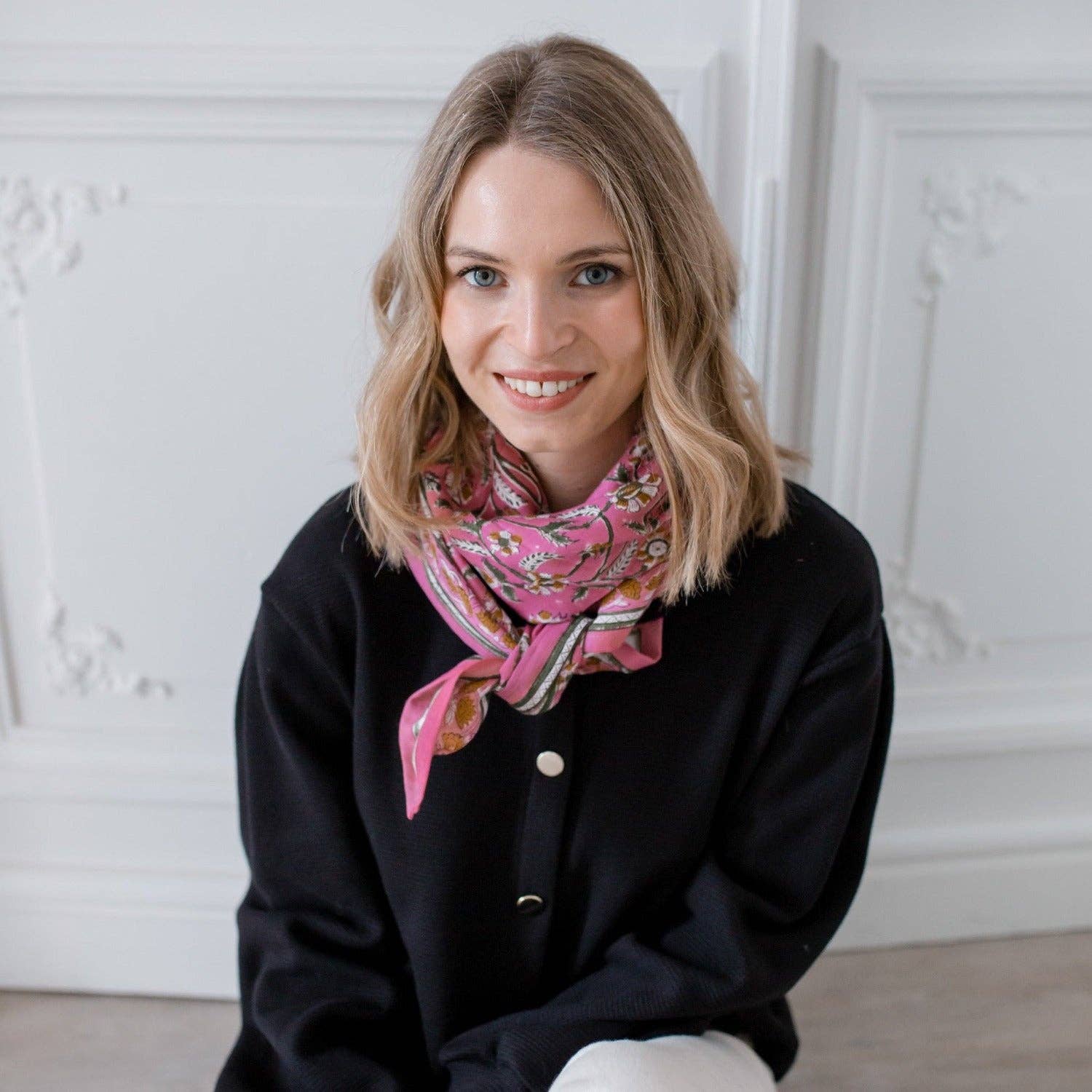 Foulard Adulte Dheli Cerise 100 cm 4