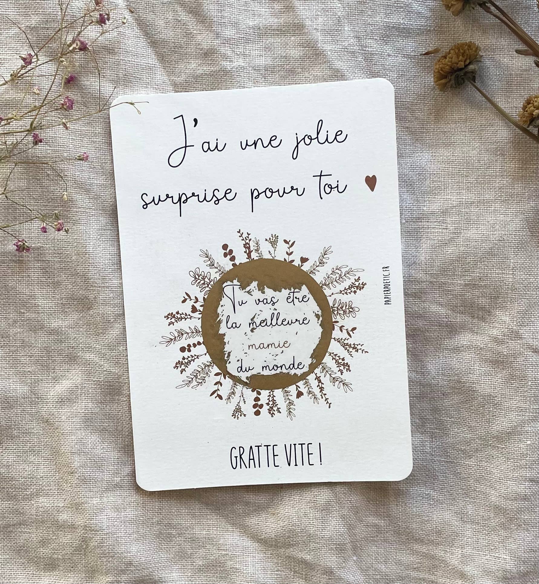 Carte à gratter “mamie” 3