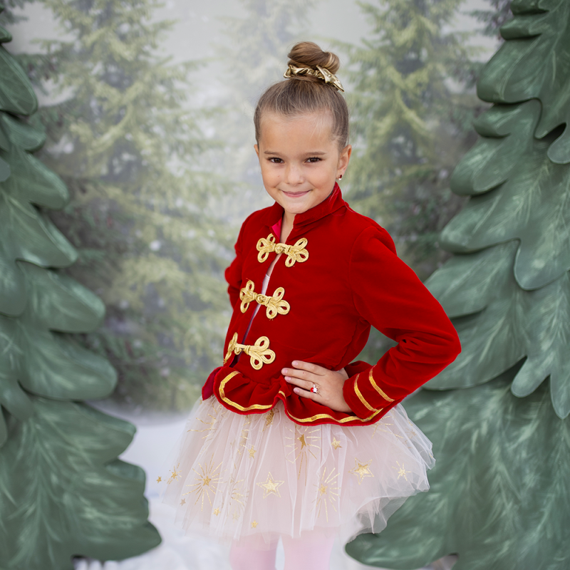 Veste casse noisette en velours rouge 2